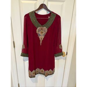 Fuschia Embellished Churidaar